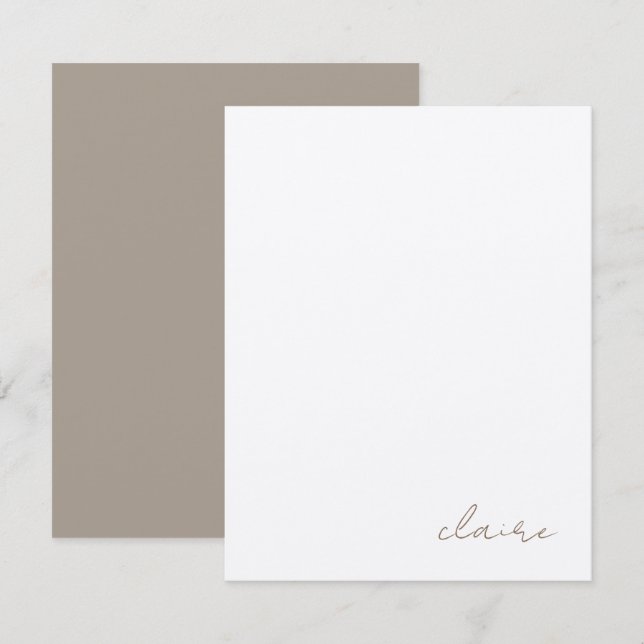 Tarjeta Pequeña Papel de carta personalizado Vintage Notes (Anverso / Reverso)