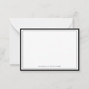 Tarjeta Pequeña Papel de carta simple básico personalizable con bo