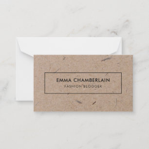 Tarjeta Pequeña Papel de Kraft ruso moderno minimalista
