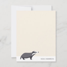 Tarjeta Pequeña Papel de papel para niños de animales de bosque de