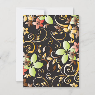 Tarjeta Pequeña Papel de pared de flores 4