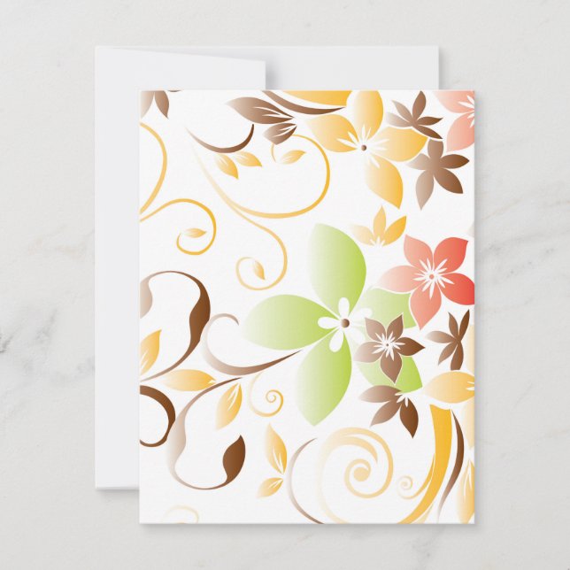Tarjeta Pequeña Papel de pared de flores 5 (Anverso)