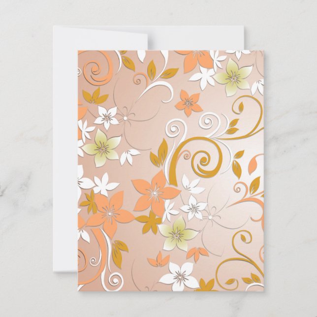 Tarjeta Pequeña Papel de pared de flores 8 (Anverso)