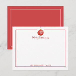 Tarjeta Pequeña Papel de regalo de monograma de familia de adorno 
