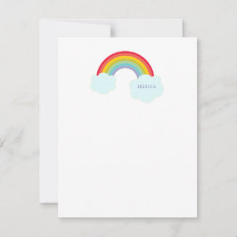 Tarjeta Pequeña Papel personalizado arcoíris retro para niños