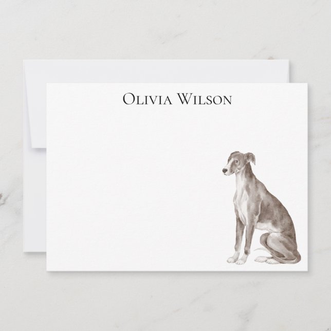 Tarjeta Pequeña Papel personalizado con Greyhound (Anverso)