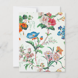 Tarjeta Pequeña Papel pintado victoriano floral de flores silvestr