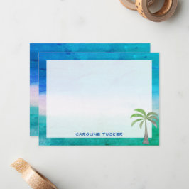 Tarjeta Pequeña Papelaria de Estación de Palma de Playa del Océano