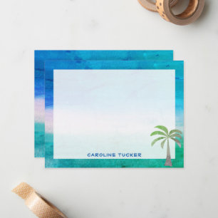 Tarjeta Pequeña Papelaria de Estación de Palma de Playa del Océano