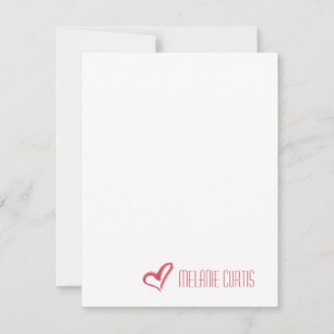 Tarjeta Pequeña Papelaria Personalizada Coração Pintado