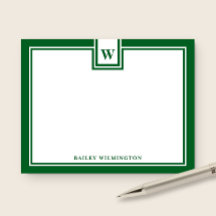 Papelera Moderna con Borde de Verde Cazador Monogr