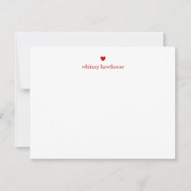 Papelería Clásica Corazón Rojo Simple Minimalista