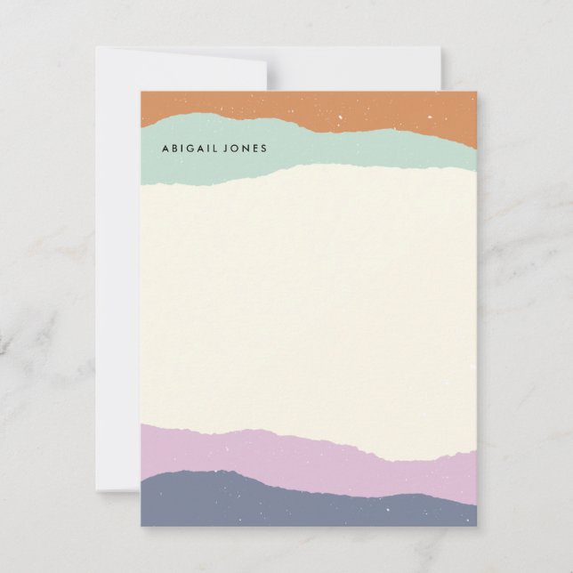 Tarjeta Pequeña Papelería de capas - Lavender (Anverso)