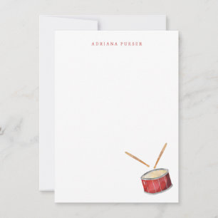Tarjeta Pequeña Papelería de tambor - Cartas de agradecimiento de