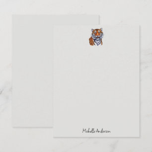 Tarjeta Pequeña Papelería de Tigre Personalizada de Moda