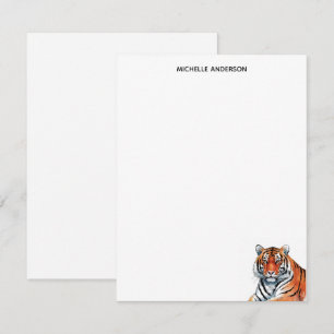 Tarjeta Pequeña Papelería de Tigre Personalizada de Moda