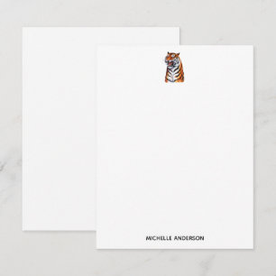 Tarjeta Pequeña Papelería de Tigre Personalizada de Moda