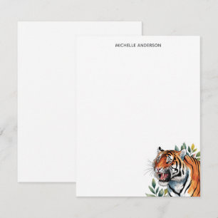 Tarjeta Pequeña Papelería de Tigre Personalizada de Moda