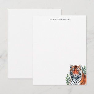 Tarjeta Pequeña Papelería de Tigre Personalizada de Moda