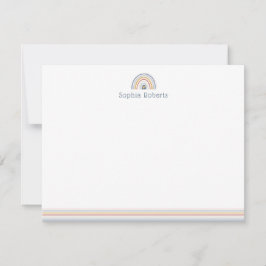 Tarjeta Pequeña Papelería infantil colorida boho arcoíris