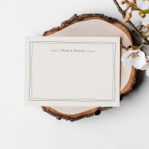 Papelería para parejas minimalista con dos nombres