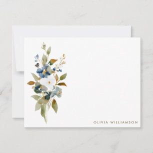 Tarjeta Pequeña Papelería personalizada de flores silvestres de ot