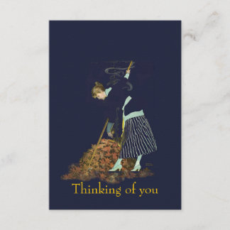 Tarjeta pequeña para hojas de otoño