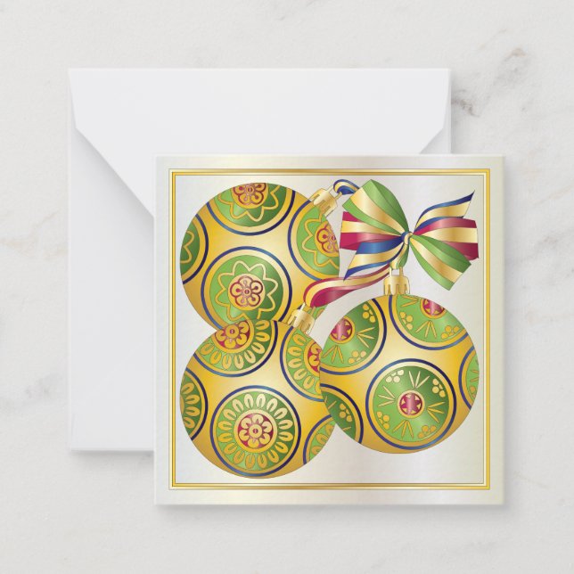 Tarjeta pequeña para los adornos navideños de Mah  (Anverso)