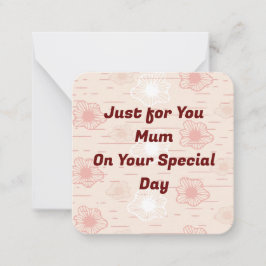 Tarjeta Pequeña Para Mamá