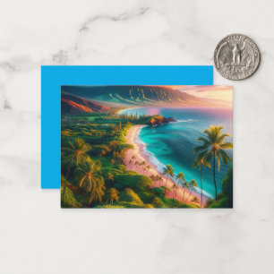Tarjeta Pequeña Paraíso tropical de la isla de Maui