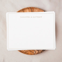 Tarjeta Pequeña Pareja de borde doble dorada