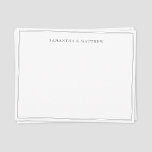 Tarjeta Pequeña Pareja de borde doble negra<br><div class="desc">Tarjeta de nota de la pareja negra de doble borde - una nota rápida agradeciendo a los amigos,  una invitación a un fiesta de cena,  una visita de fin de semana o una escapada,  etc. Papelería personalizada con un ambiente clásico de época.</div>