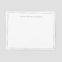 Tarjeta Pequeña Pareja de borde doble negra