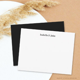 Tarjeta Pequeña Pareja Modernista Minimalista Recién Casada