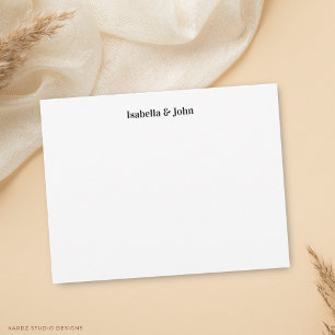 Tarjeta Pequeña Pareja Modernista Minimalista Recién Casada