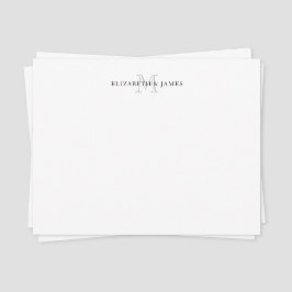 Tarjeta Pequeña Pareja Personalizada con Monograma Inicial