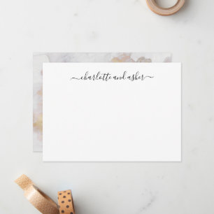 Tarjeta Pequeña Parejas personalizadas de guiones minimalistas
