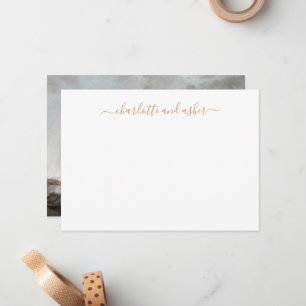 Tarjeta Pequeña Parejas personalizadas de guiones minimalistas