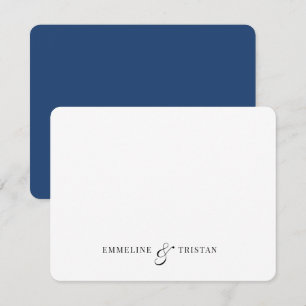 Tarjeta Pequeña Parejas personalizadas Stationery Navy Blue