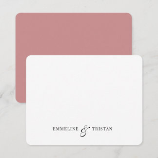 Tarjeta Pequeña Parejas personalizadas Stationery Rosa profundo ro