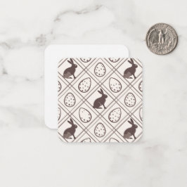 Tarjeta Pequeña Pascua de Cuadros Marrones