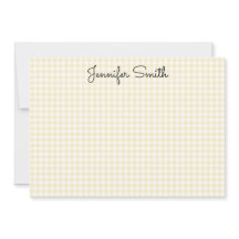 Pastel Amarillo Limón Mini Gingham