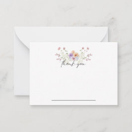 Tarjeta Pequeña Pastel Floral Notecard Gracias