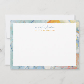 Tarjeta Pequeña Pastel Painted Still Life Stationery Note card