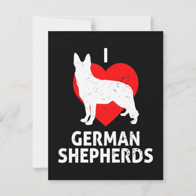Tarjeta Pequeña Pastor alemán Wolf Dog (Anverso)