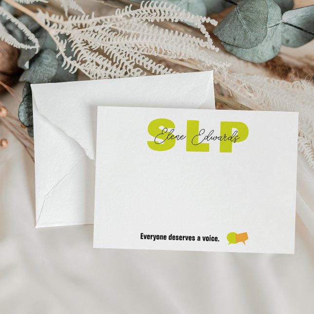 Tarjeta Pequeña Pathólogo del lenguaje del habla Terapista (Subido por el creador)