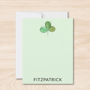 Tarjeta Pequeña Patrimonio Irlandés Trébol Verde Personalizado