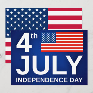 Tarjeta Pequeña Patriotic USA Independence Day 4 de julio Card