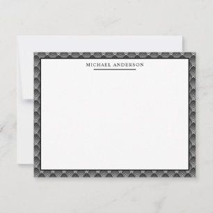 Tarjeta Pequeña Patrón Art Déco Clásico Elegante con tu nombre