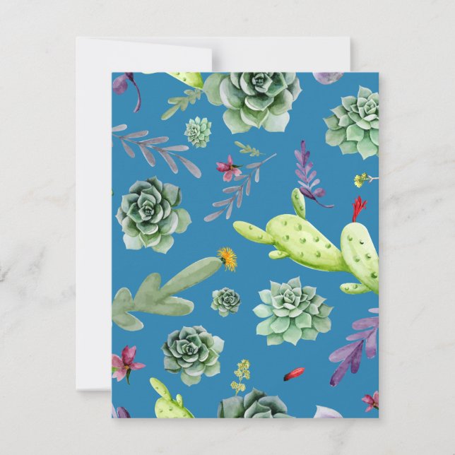 Tarjeta Pequeña Patrón Cactus 5 (Anverso)